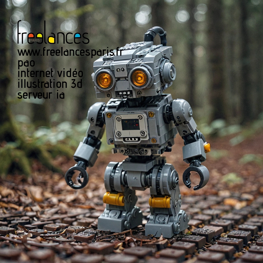 Pao mise en page internet vidéo illustration 3d serveur IA générative AI freelance paris studio de création magazines QLEBW840